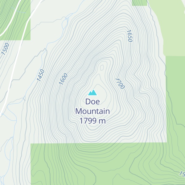 Map of Doe Mountain