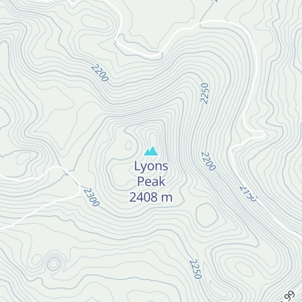 Map of Lyons Peak