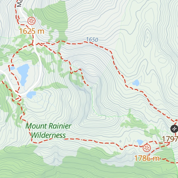 Map of Naches Peak