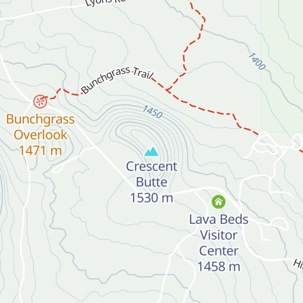 Map of Crescent Butte