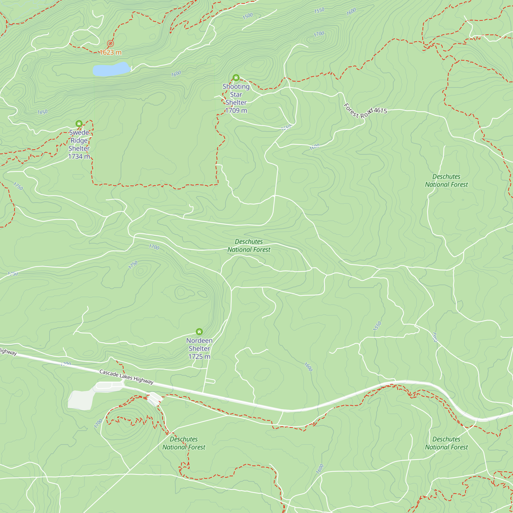 Meissner Shelter map