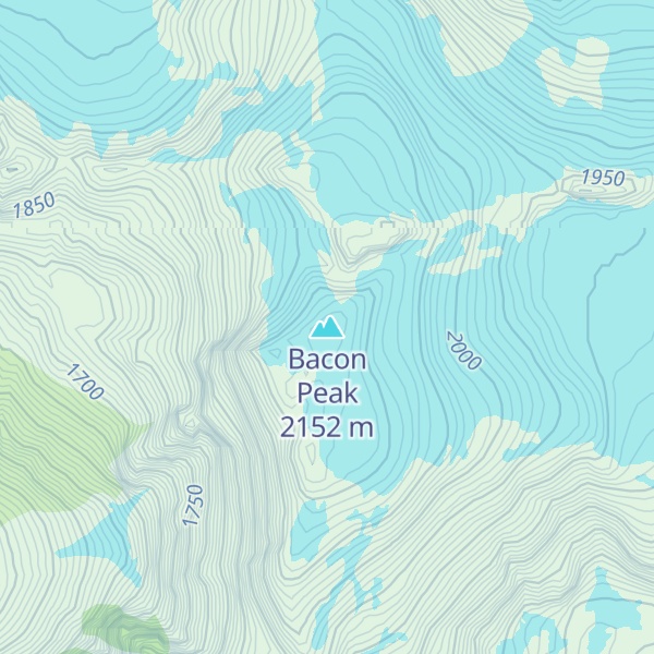 Map of Bacon Peak