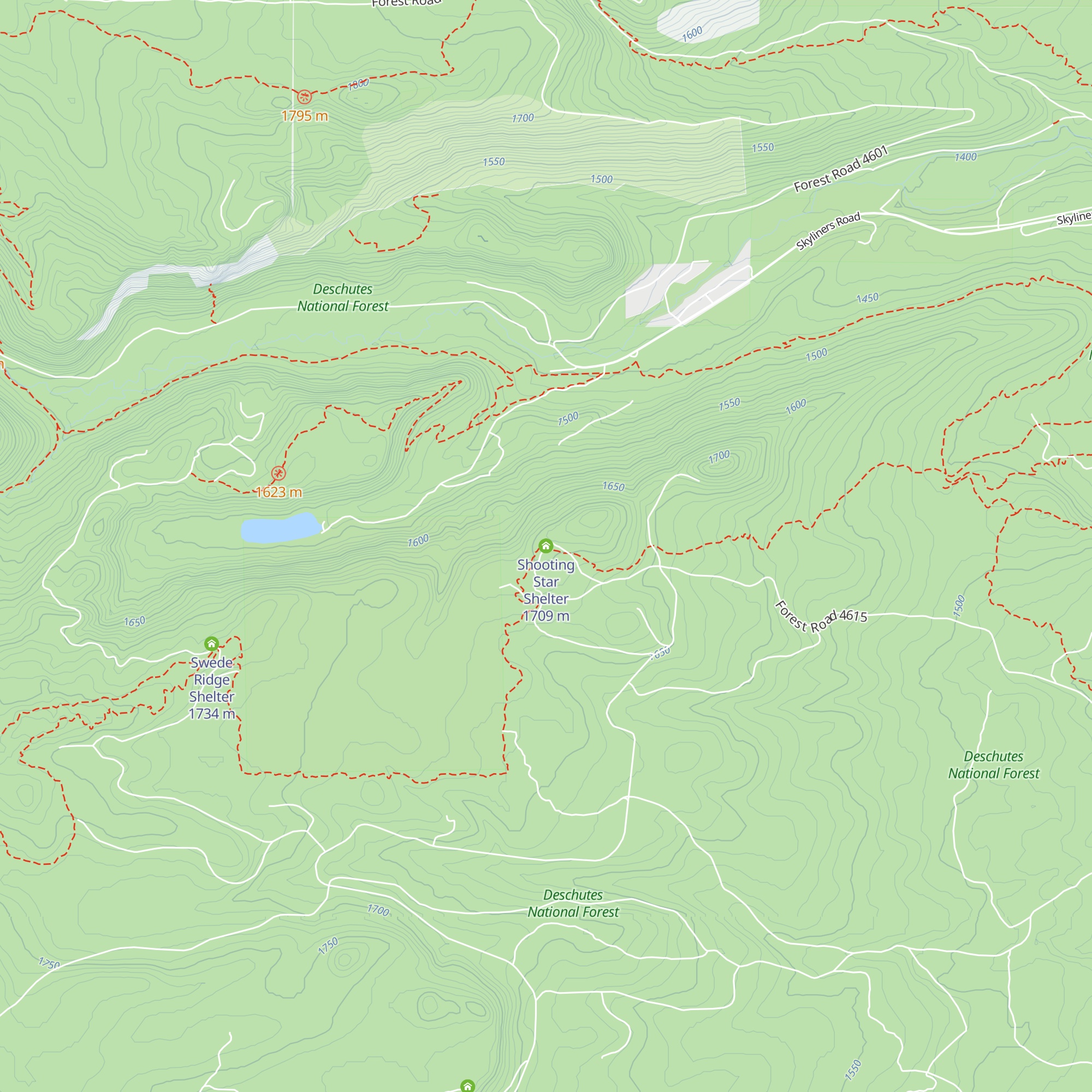 Shooting Star Shelter map