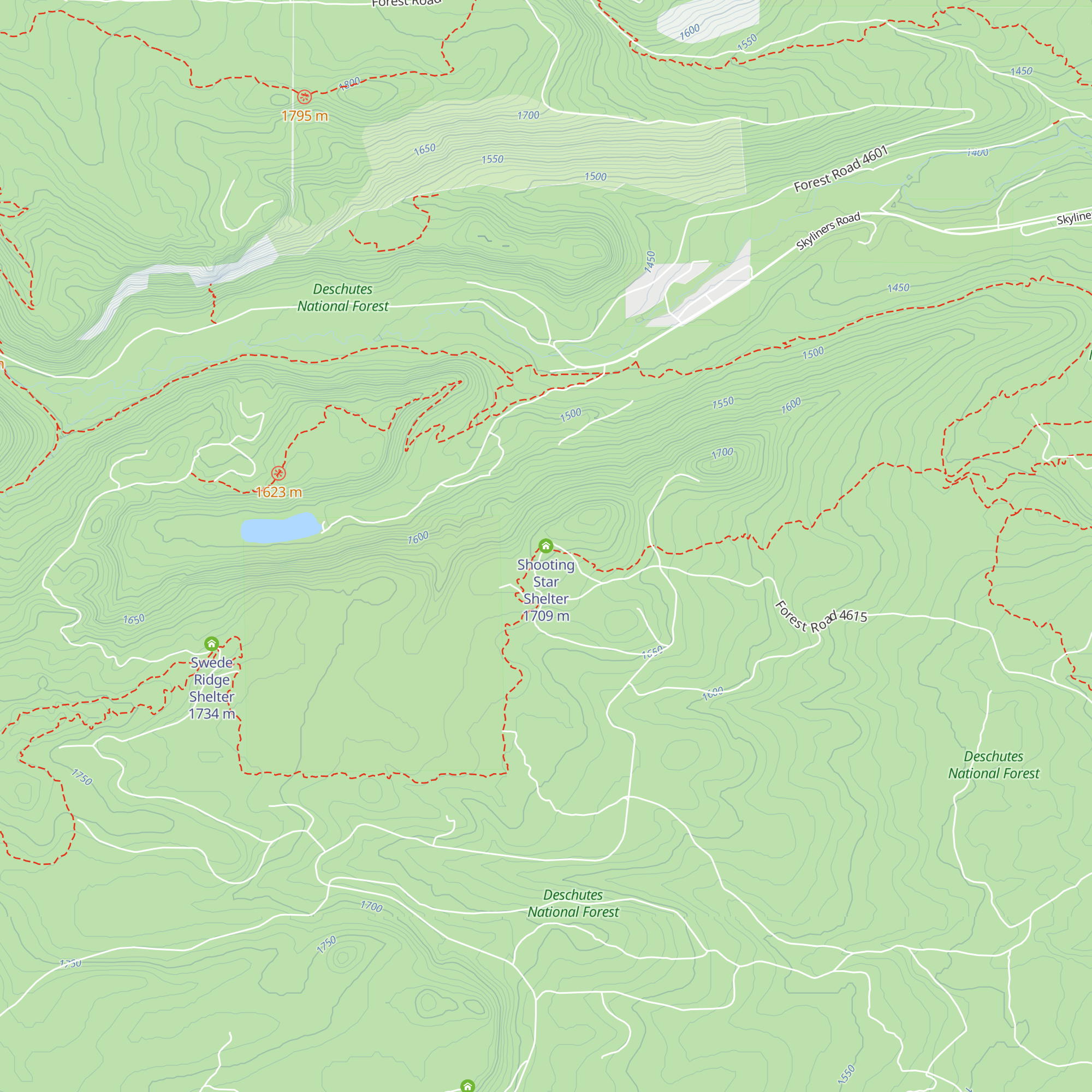 Shooting Star Shelter map