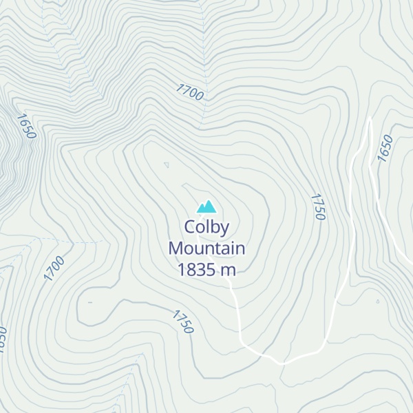 Map of Colby Mountain