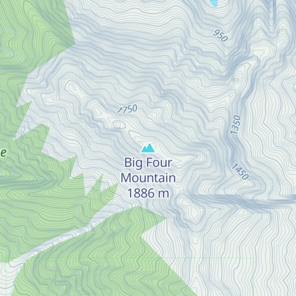 Map of Big Four Mountain