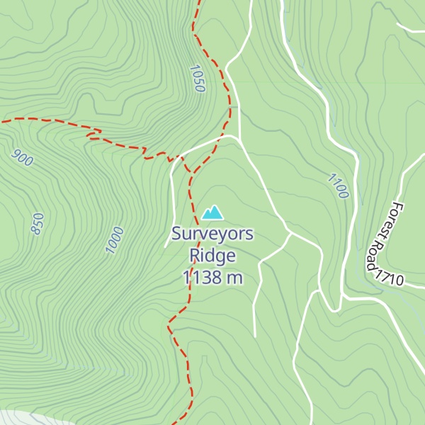 Map of Surveyors Ridge