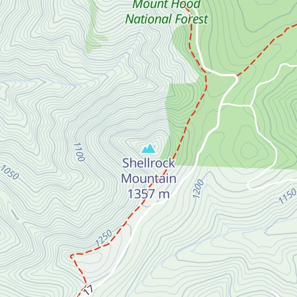 Map of Shellrock Mountain