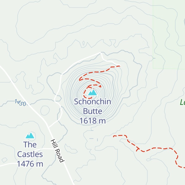 Map of Schonchin Butte