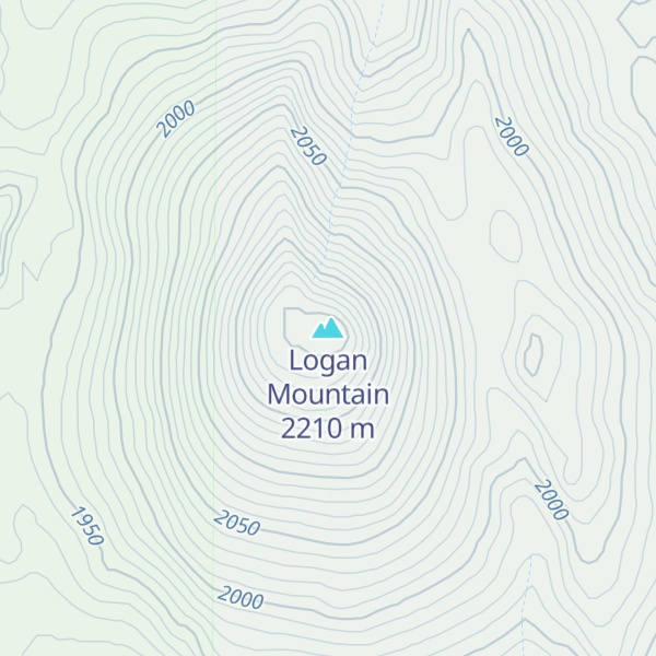Map of Logan Mountain