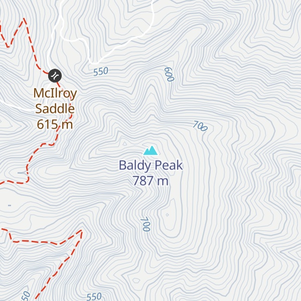Map of Baldy Peak