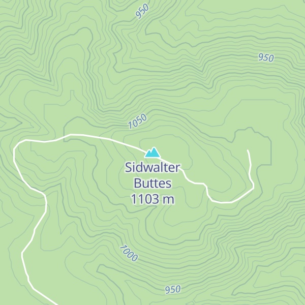 Map of Sidwalter Buttes