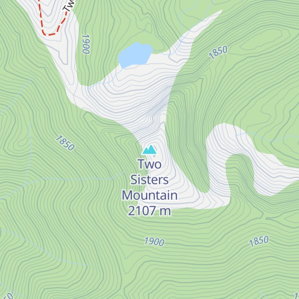 Map of Two Sisters Mountain