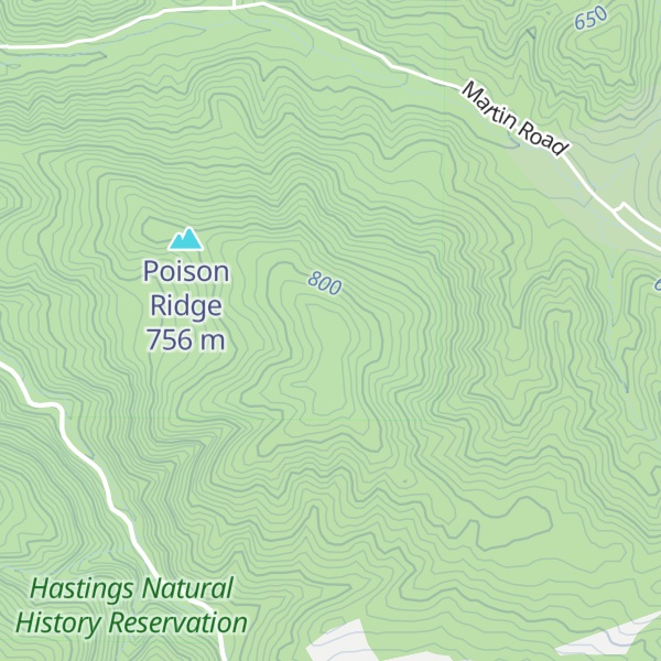 Map of Poison Oak Hill