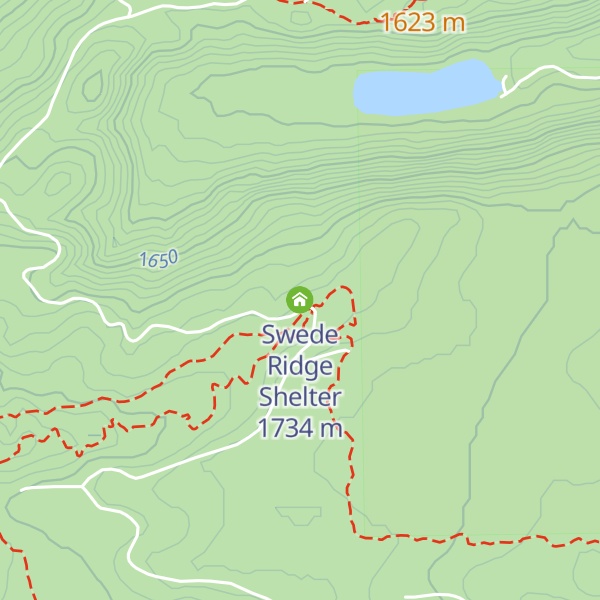 Map of Swede Ridge Shelter