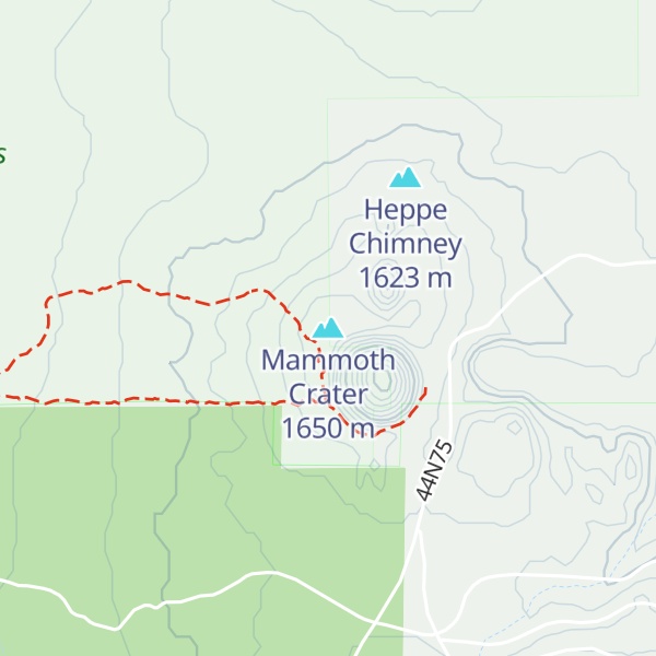 Map of Mammoth Crater