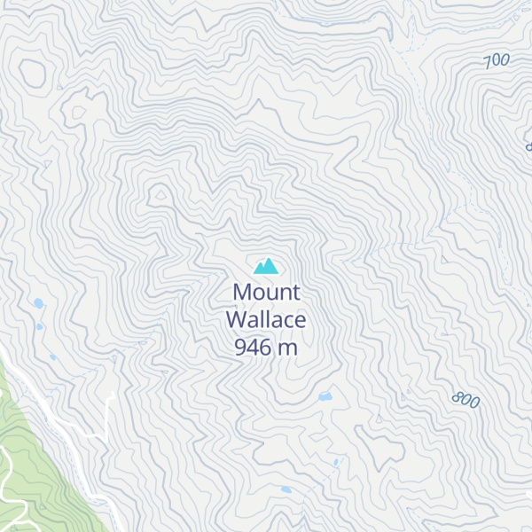 Map of Mount Wallace
