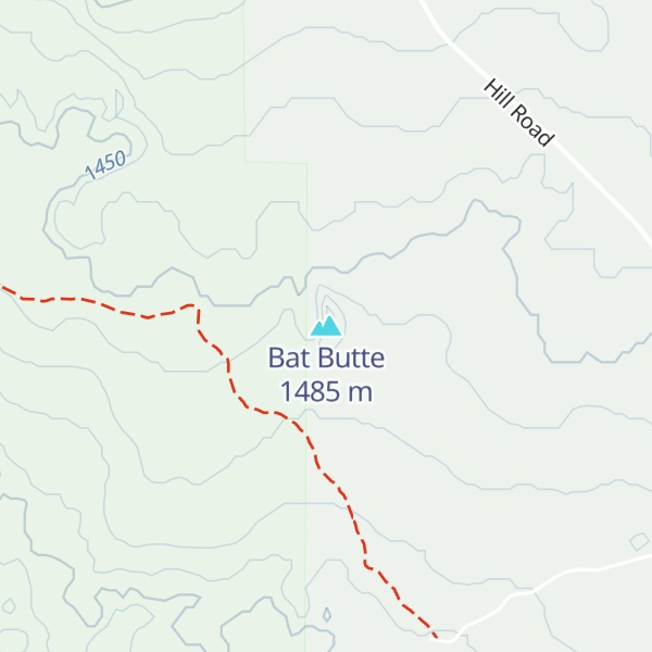 Map of Bat Butte