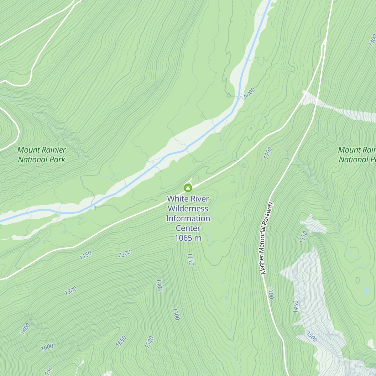 White River Wilderness Information Center map