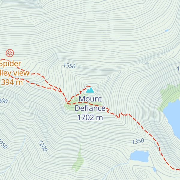 Map of Mount Defiance