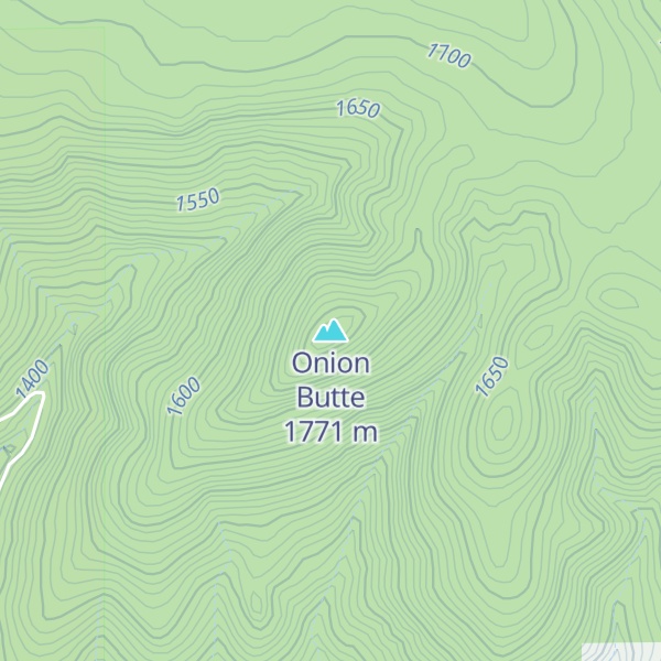 Map of Onion Butte