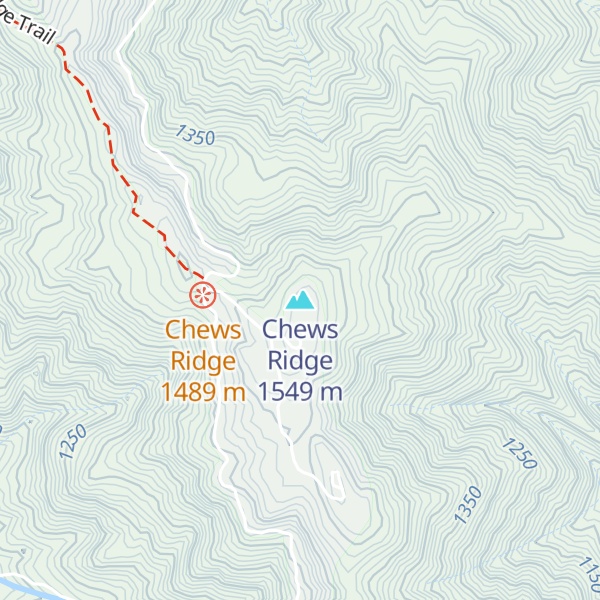 Map of Chews Ridge