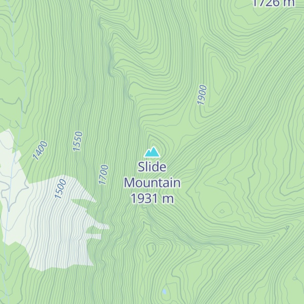 Map of Slide Mountain