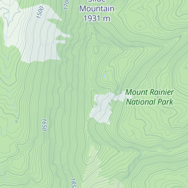 Map of South Slide Mountain