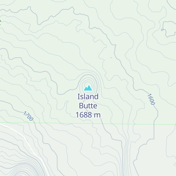 Map of Island Butte