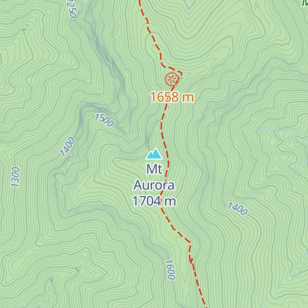 Map of Mt Aurora
