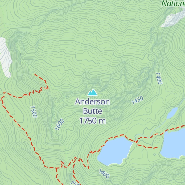 Map of Anderson Butte
