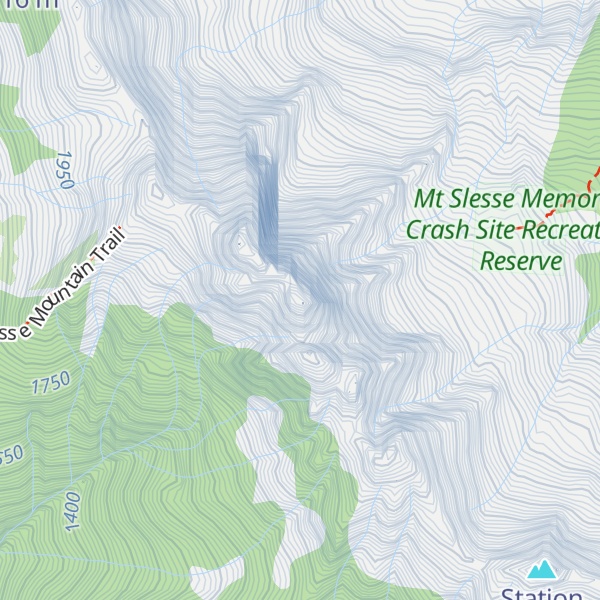 Map of Slesse Mountain South Peak