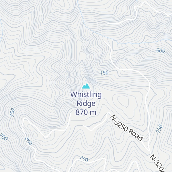 Map of Whistling Ridge