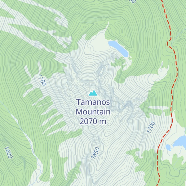 Map of Tamanos Mountain