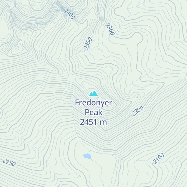 Map of Fredonyer Peak