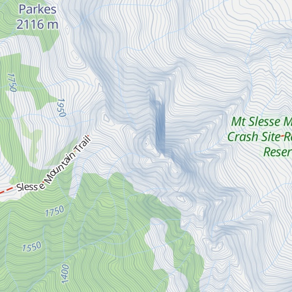 Map of Slesse Mountain