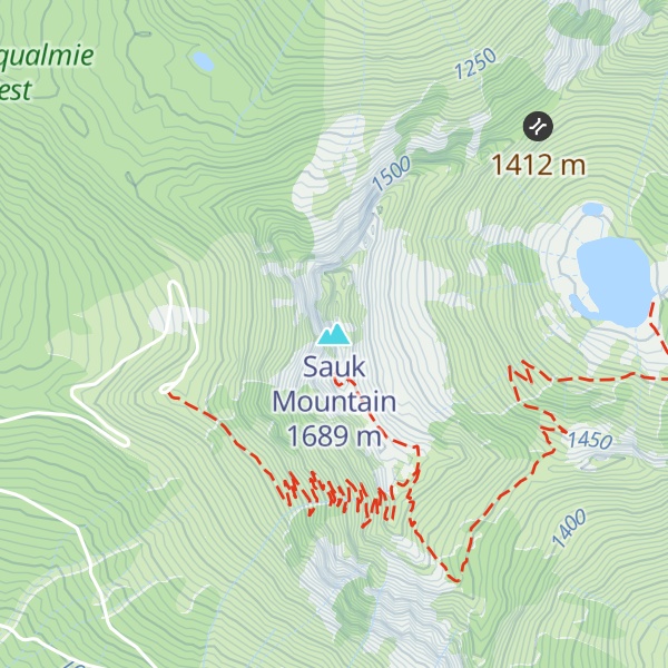 Map of Sauk Mountain