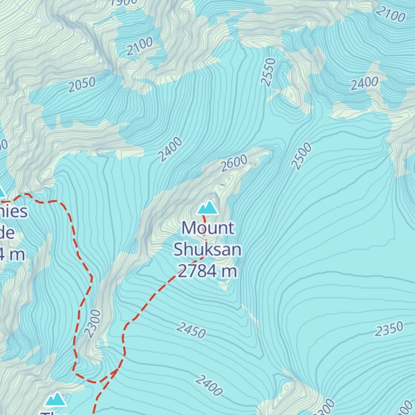 Map of Mount Shuksan