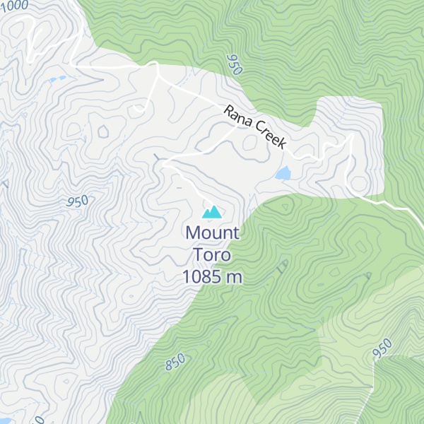 Map of Mount Toro