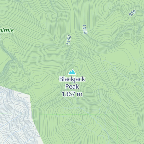Map of Blackjack Peak