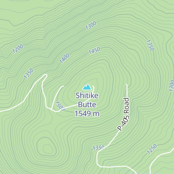 Map of Shitike Butte