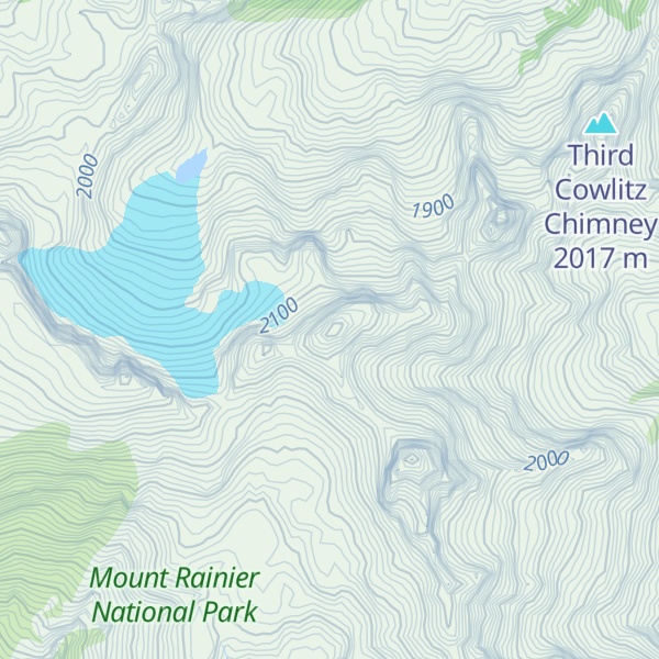 Map of Central Cowlitz Chimney