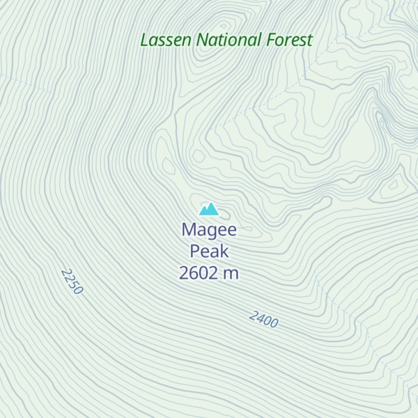 Map of Magee Peak