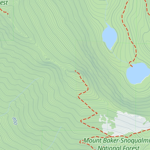 Map of Dirty Harry's Peak