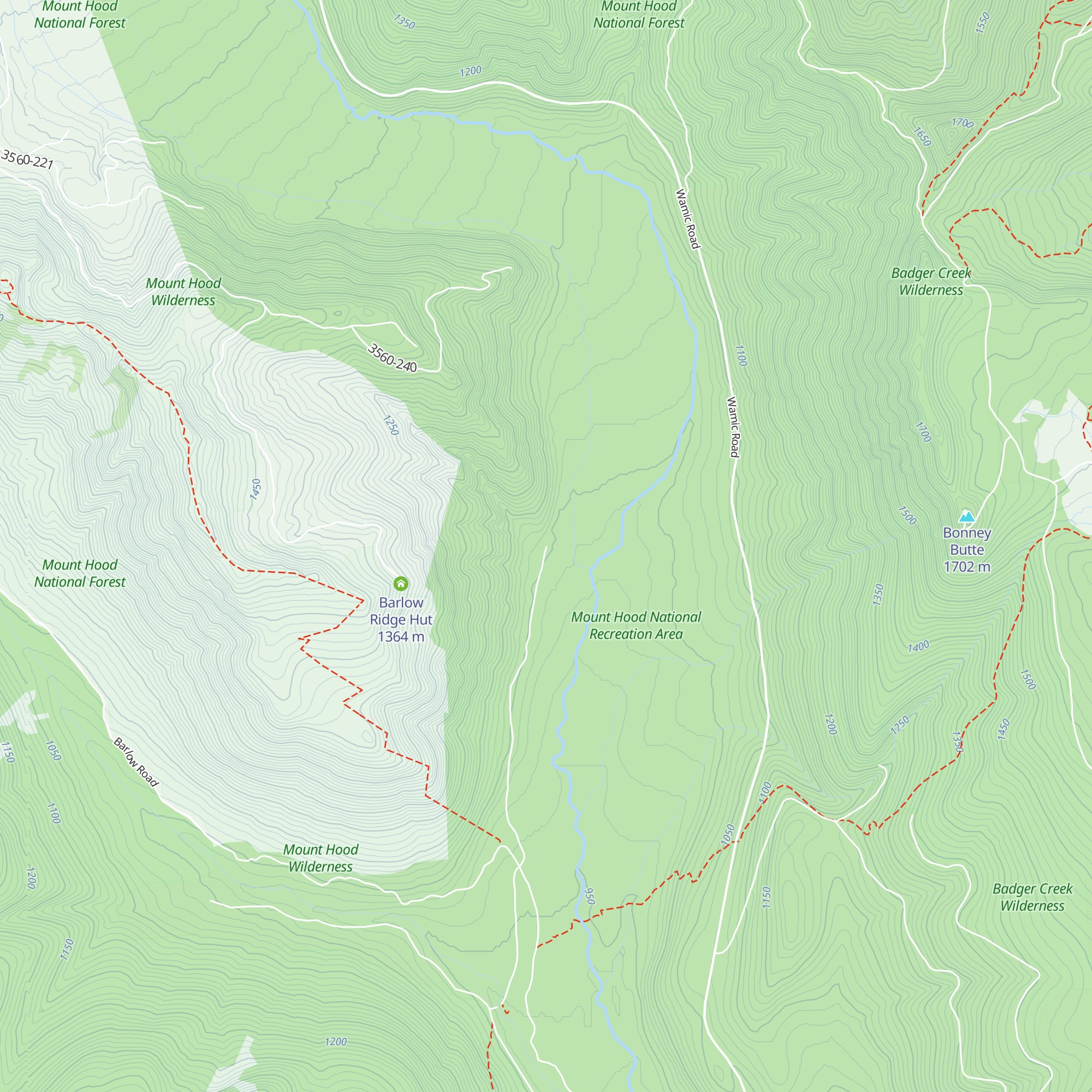 White River Hut map