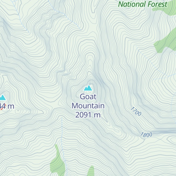Map of Goat Mountain