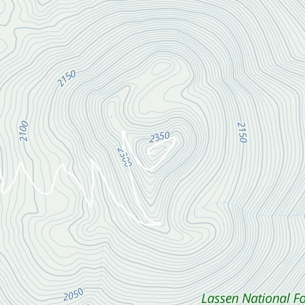 Map of Burney Mountain