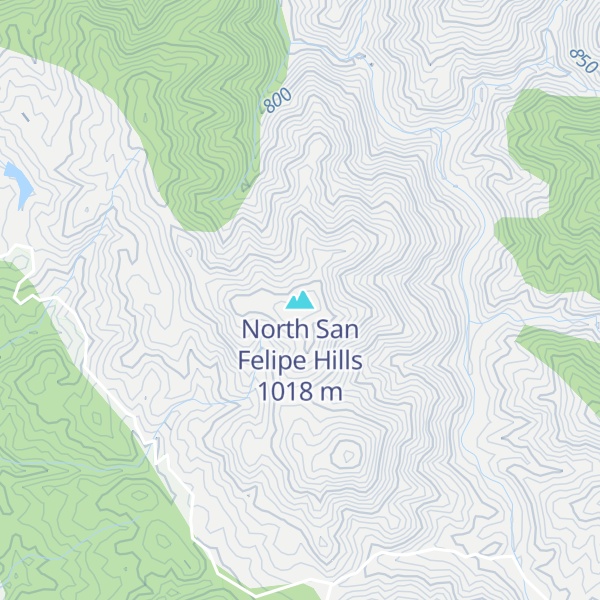 Map of North San Felipe Hills