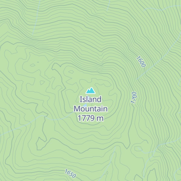 Map of Island Mountain