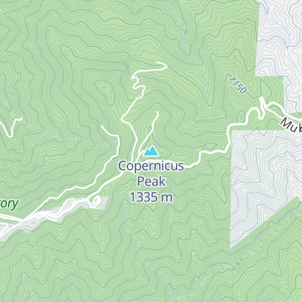 Map of Copernicus Peak